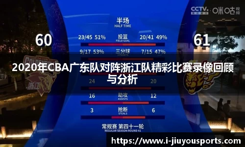 2020年CBA广东队对阵浙江队精彩比赛录像回顾与分析